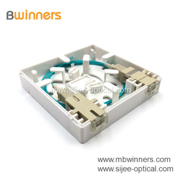 Factory Cheap Price Mini 2 port SC Fiber Optic Wall Socket Ftth Box